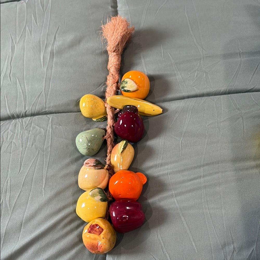 Vintage Colorful Ceramic Fruit Garland